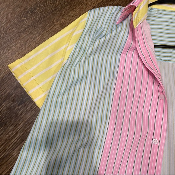 Color Block Button Up - Picture 4 of 12